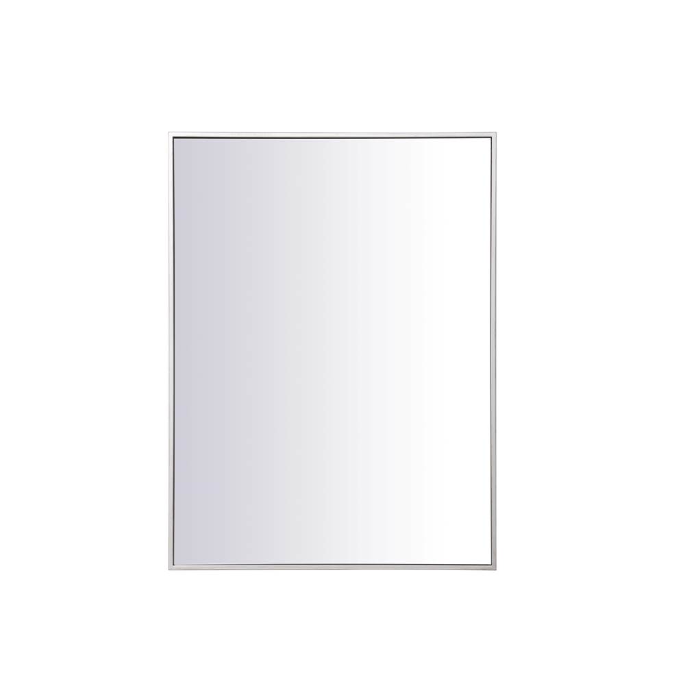 Elegant Lighting Metal frame rectangle mirror 27 inch in Sliver