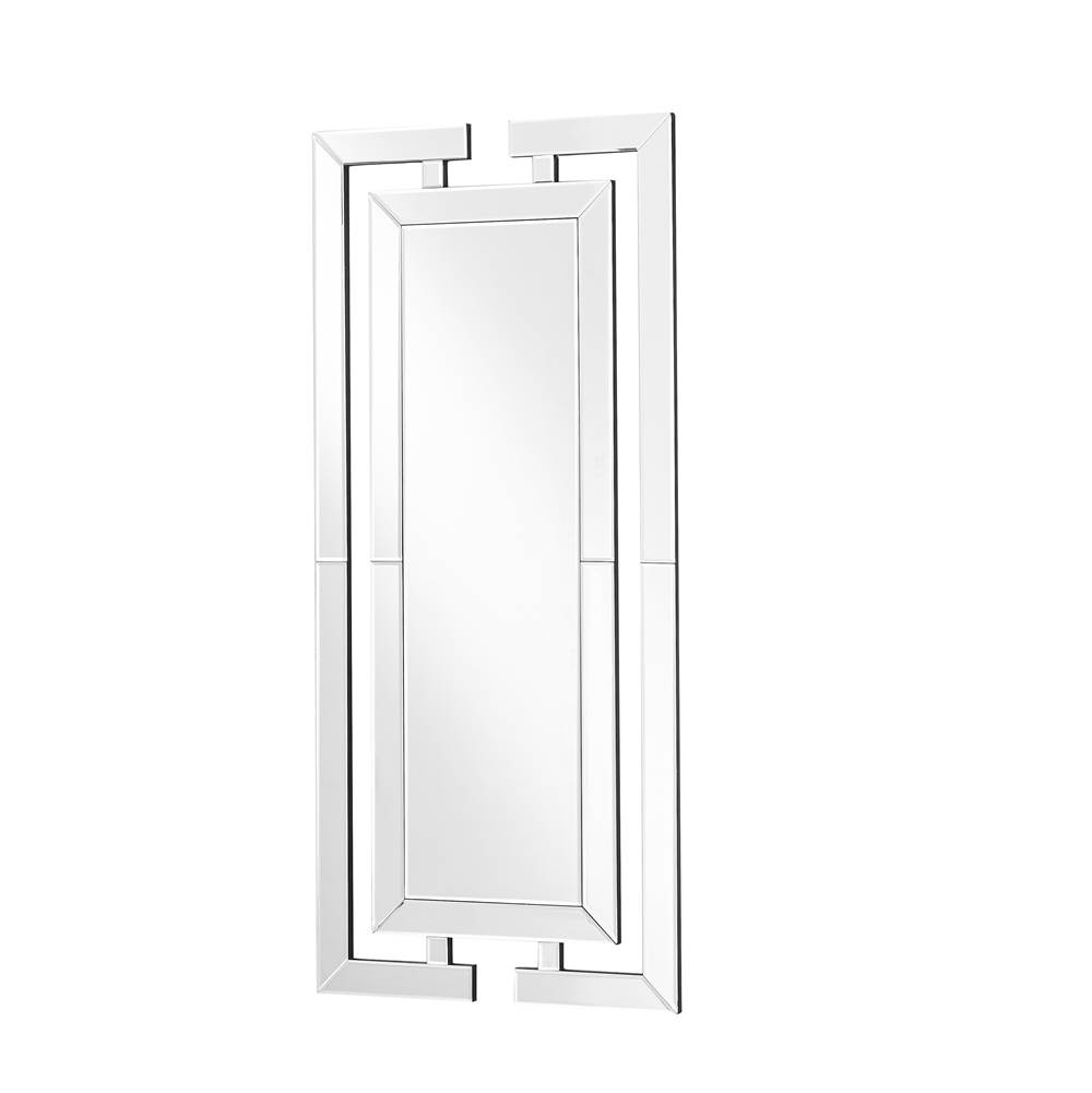 Elegant Lighting Sparkle 21 In. Contemporary Rectangle Mirror In Clear