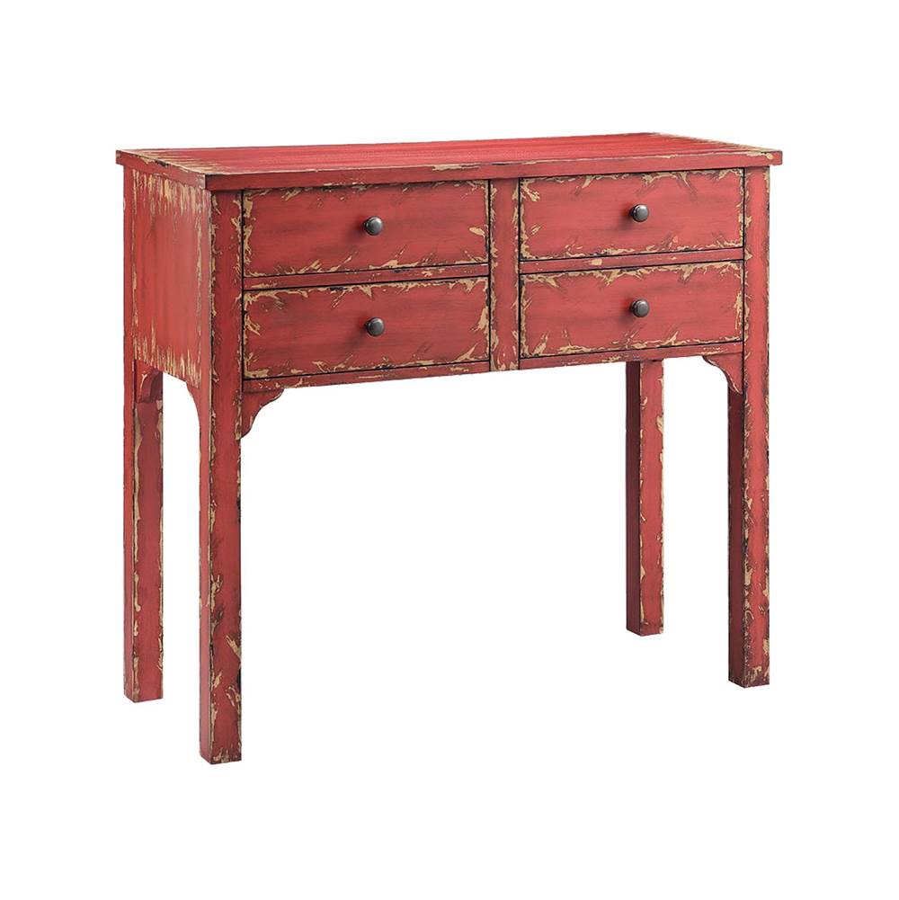 Elk Home Wilber 4-Drawer Console - Brick Red