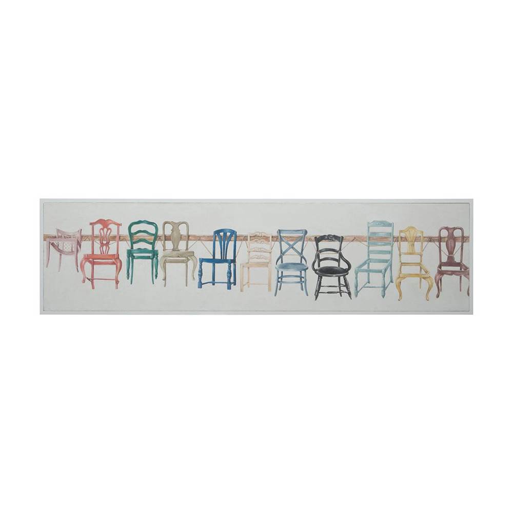 Elk Home Chair Display - Hand-Painted Art on Canvas
