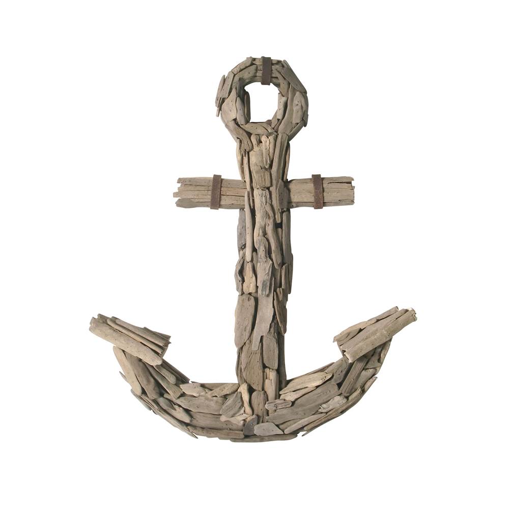 Elk Home Driftwood Anchor Decorative Object - Natural