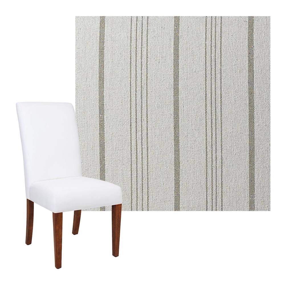 Elk Home Flaxen Stripe Parsons Half Skirted Chair - COVER ONLY
