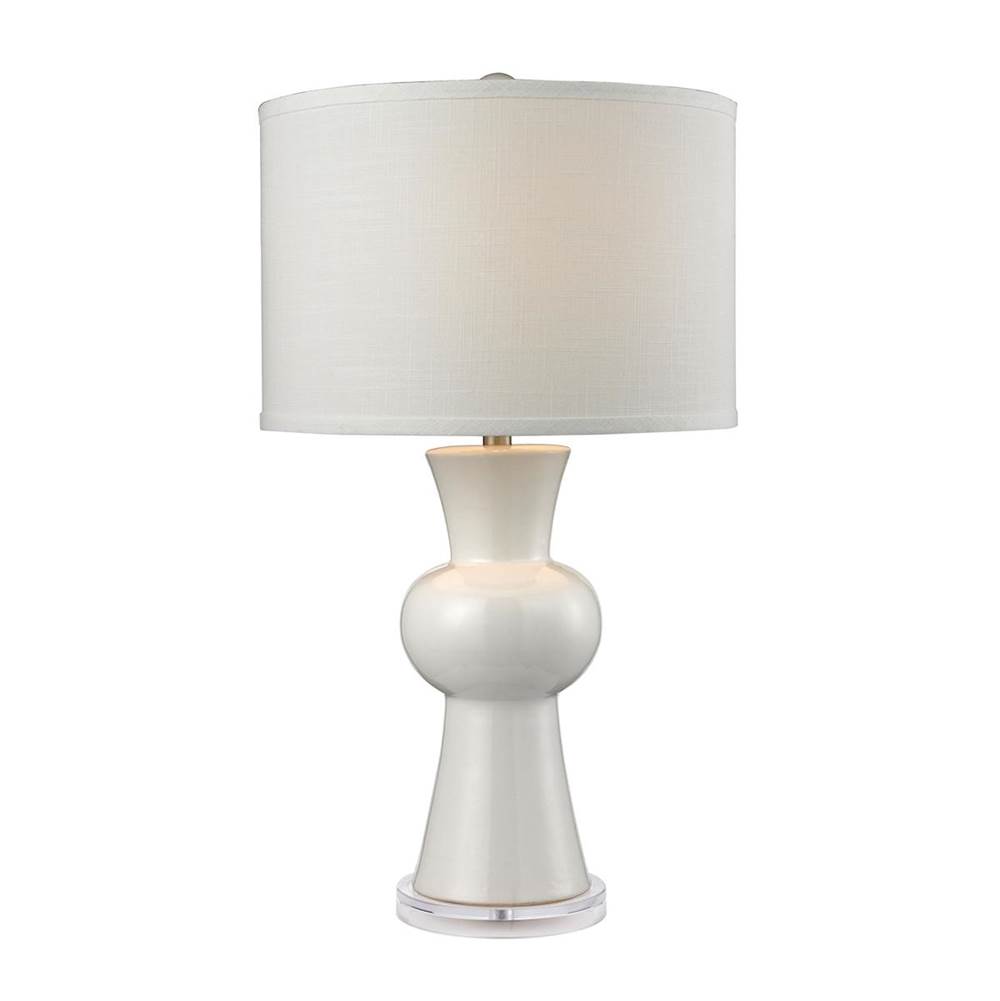 Elk Home White Ceramic 28'' High 1-Light Table Lamp - Gloss White