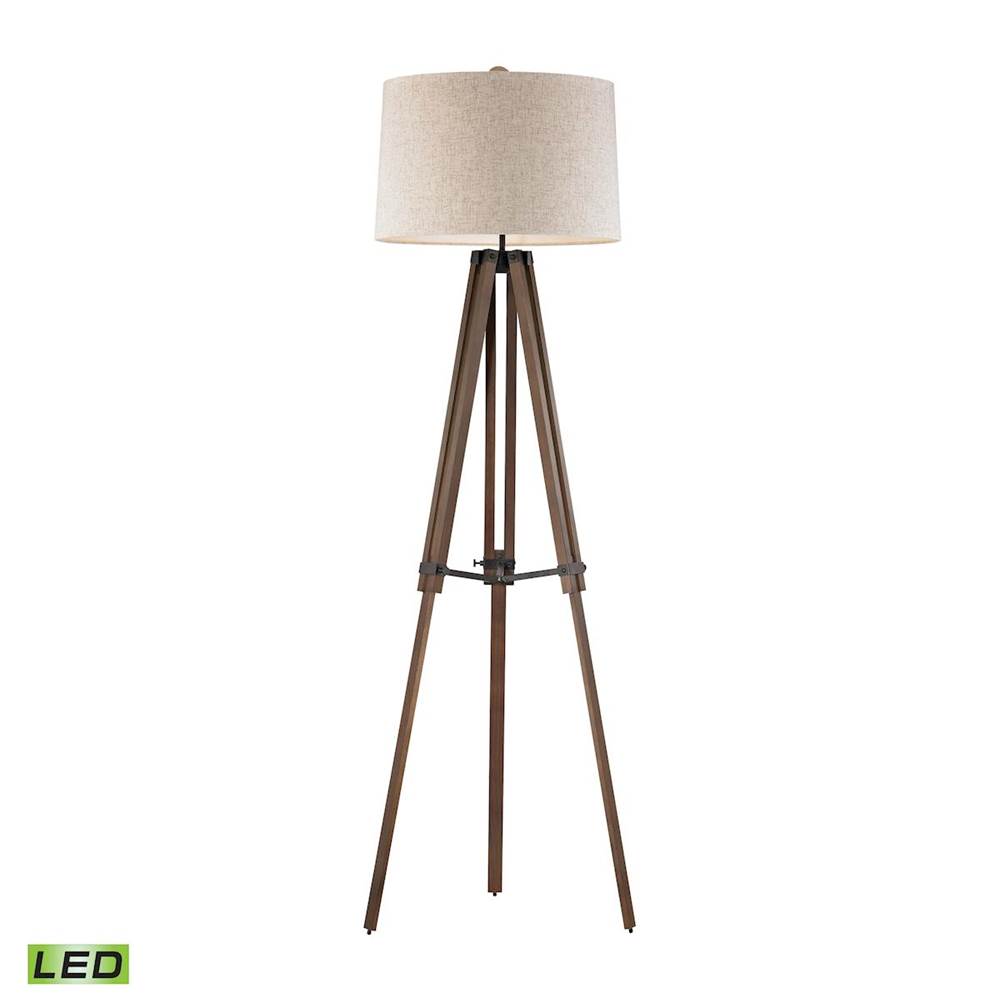 Elk Home Wooden Brace 62'' High 1-Light Floor Lamp - Oil Rubbed Bronze
