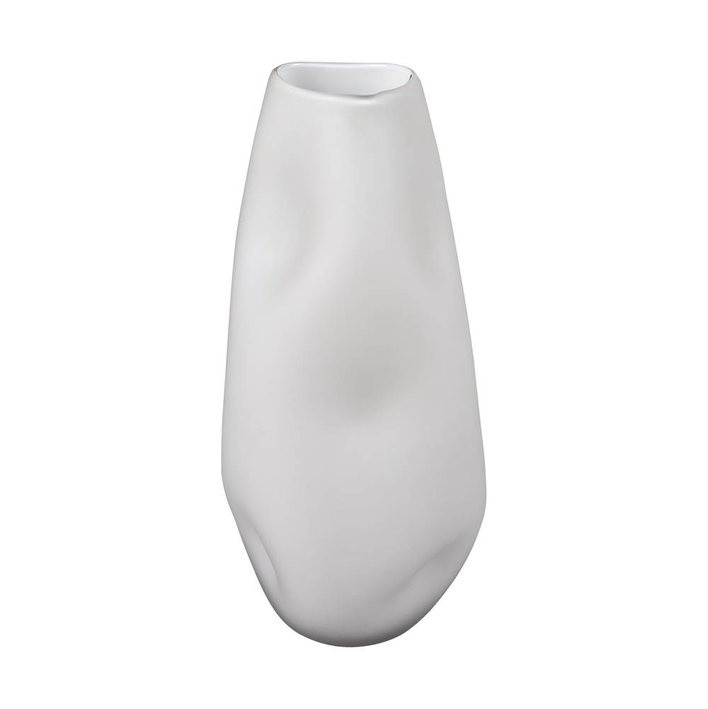 Elk Home Dent Vase - Small White