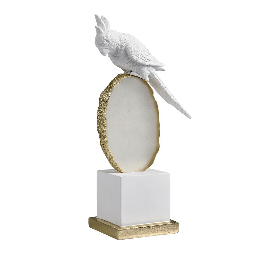 Elk Home Cockatiel Sculpture - Small White