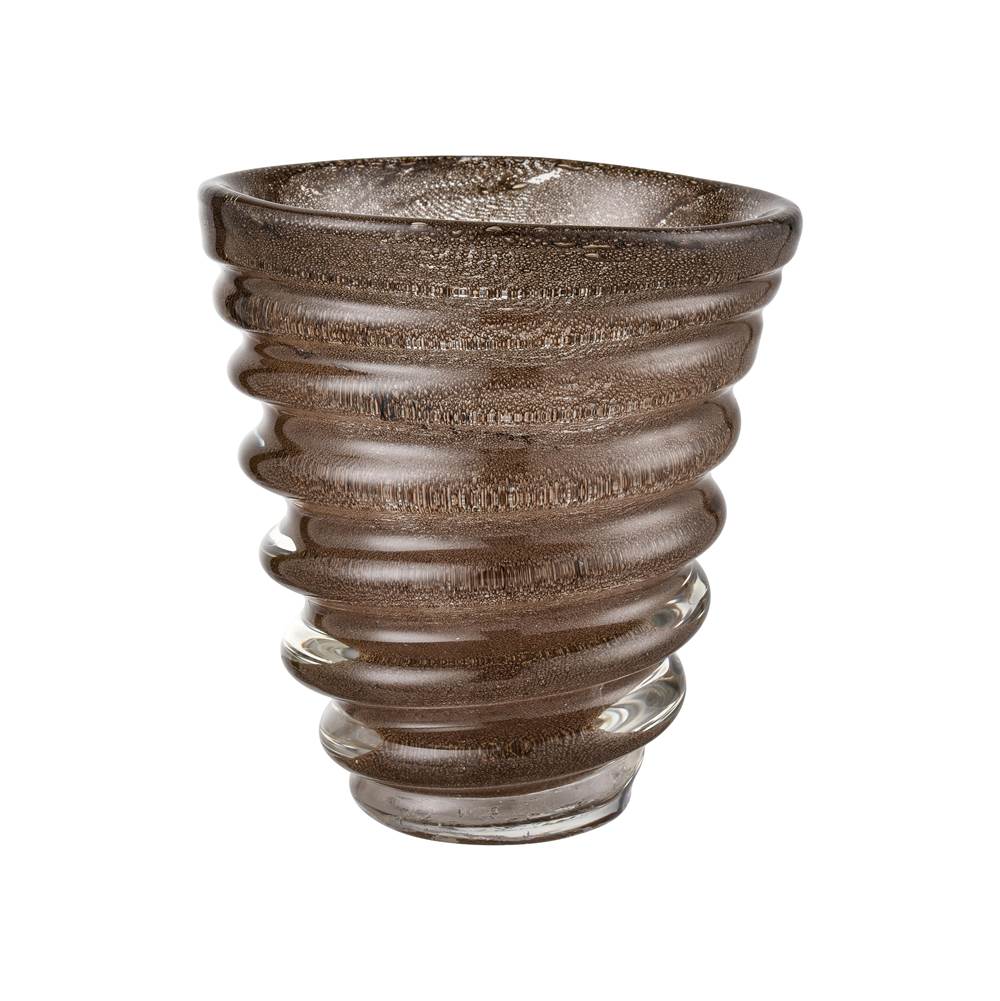 Elk Home Metcalf Vase - Small Bubbled Brown