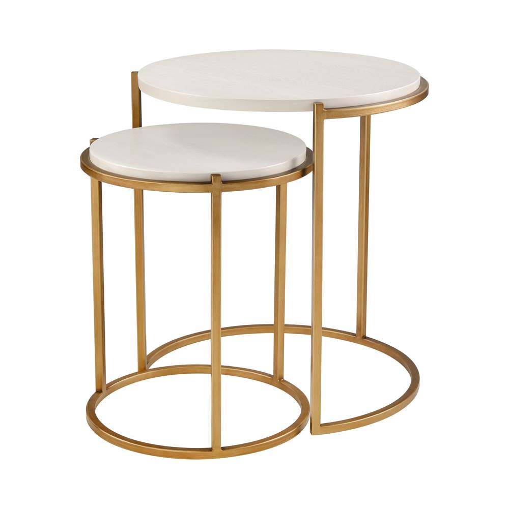 Elk Home Solen Accent Table - Set of 2 - Aged Gold