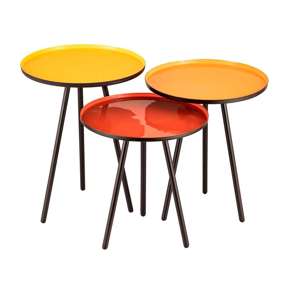Elk Home Gregg Accent Tables - Set of 3 Yellow