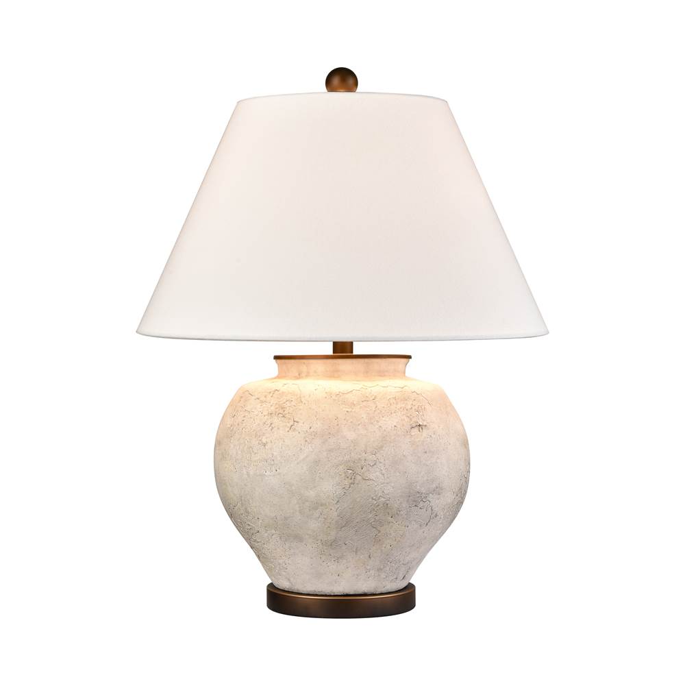 Elk Home Erin 26'' High 1-Light Table Lamp - Aged White - Includes LED Bulb