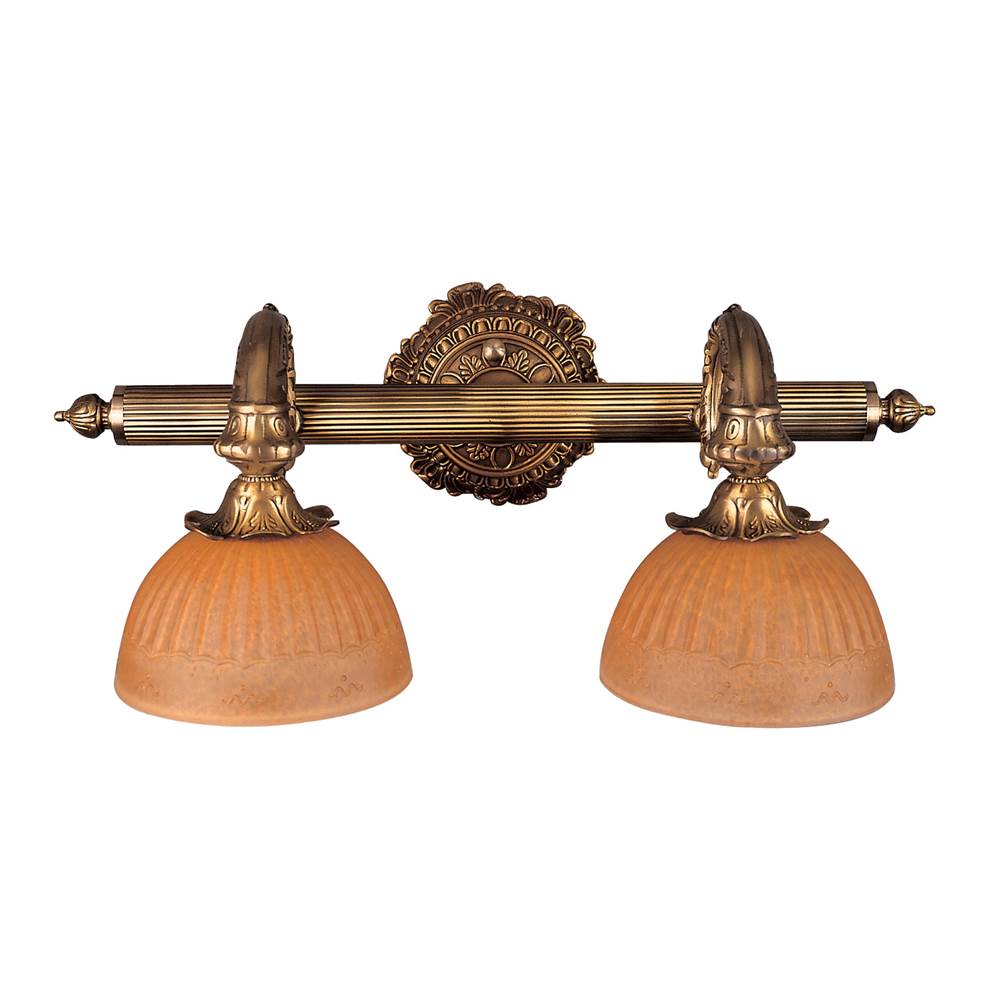 Elk Lighting Solid Brass in An Antiquebrass Finish-Amber Dec Gl