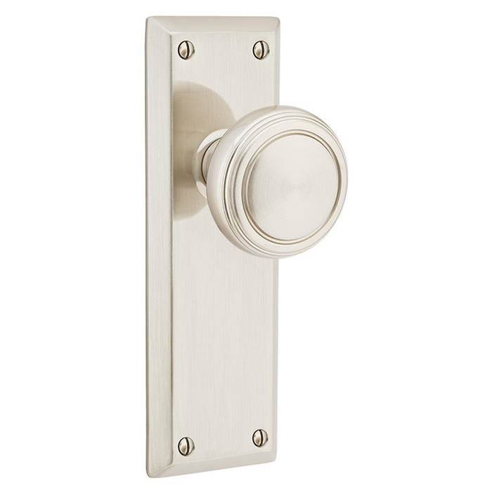 Emtek Privacy, Sideplate Locksets Quincy Non-Keyed 7-1/8'', Turino Lever, US26
