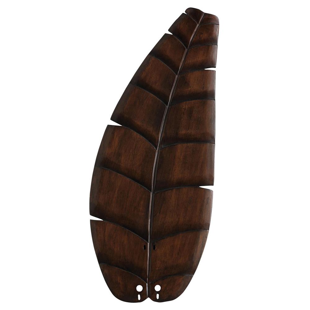 Fanimation 26 inch Oval Leaf Carved Wood Blade - Walnut