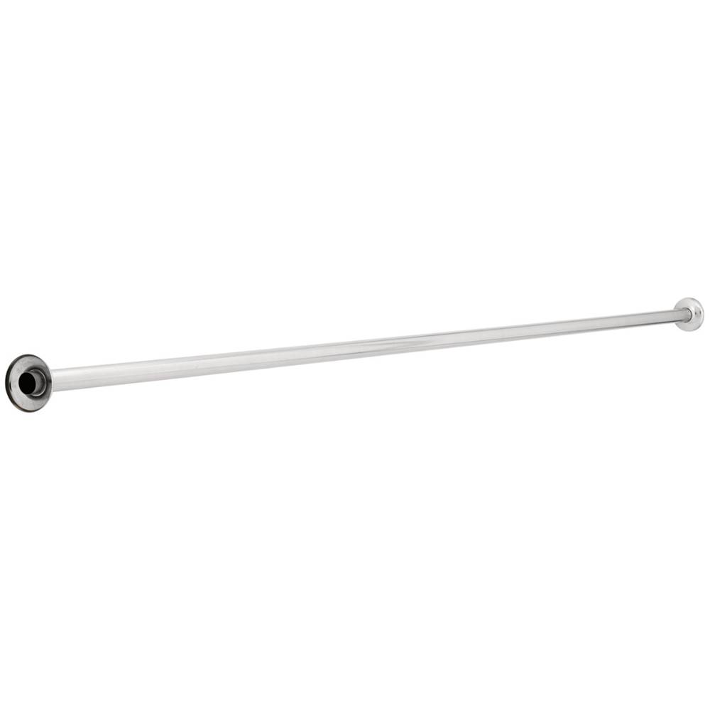Franklin Brass 6'' Steel Shower Rod with Flanges, Bright Stainless Steel