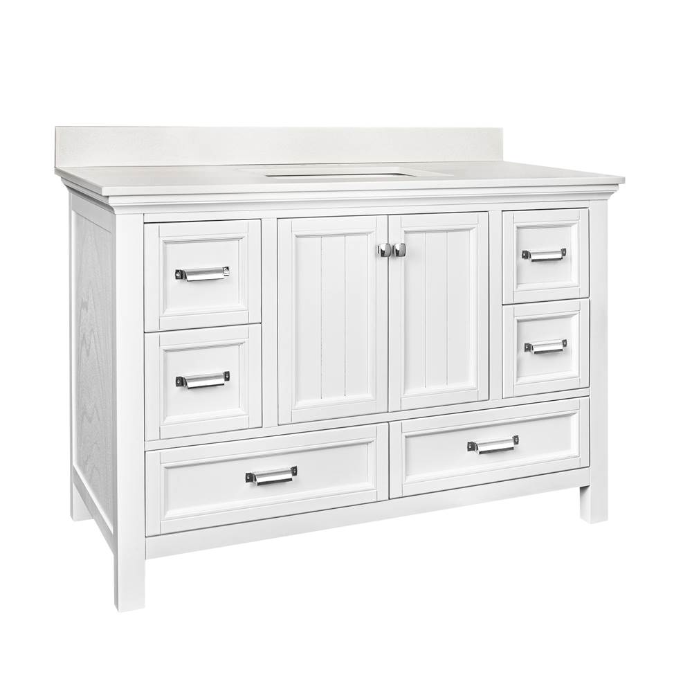 CRAFT + MAIN Brantley 49'' White Vanity with Carrara White Marble Top
