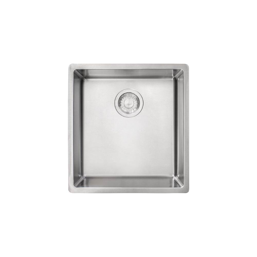 Franke Franke Cube 16.5-in. x 18-in. 18 Gauge Stainless Steel Undermount Single Bowl Prep Sink - CUX11015