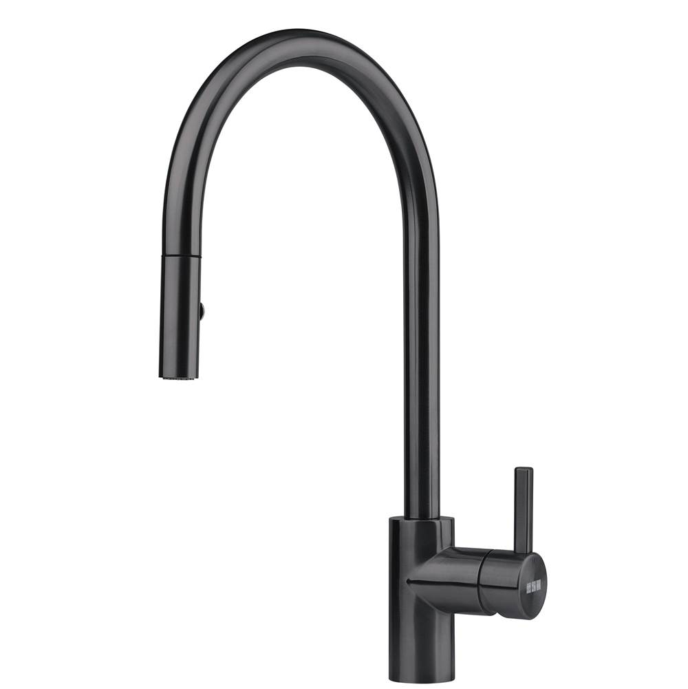 Franke Franke Eos Neo 17-in Single Handle Pull-Down Kitchen Faucet in Industrial Black, EOS-PD-IBK