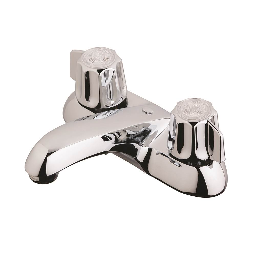 Gerber Plumbing Gerber Classics 2H Centerset Lavatory Faucet w/ Metal Fluted Handles & Less Drain w/ Button 1.2gpm Chrome