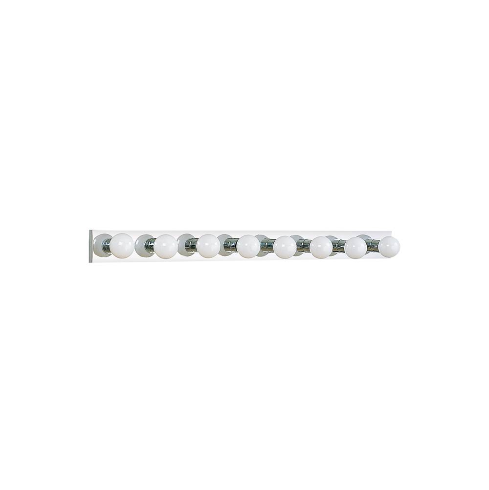 Generation Lighting Center Stage Traditional 8-Light Indoor Dimmable Bath Vanity Wall Sconce In Chrome Silver Finish