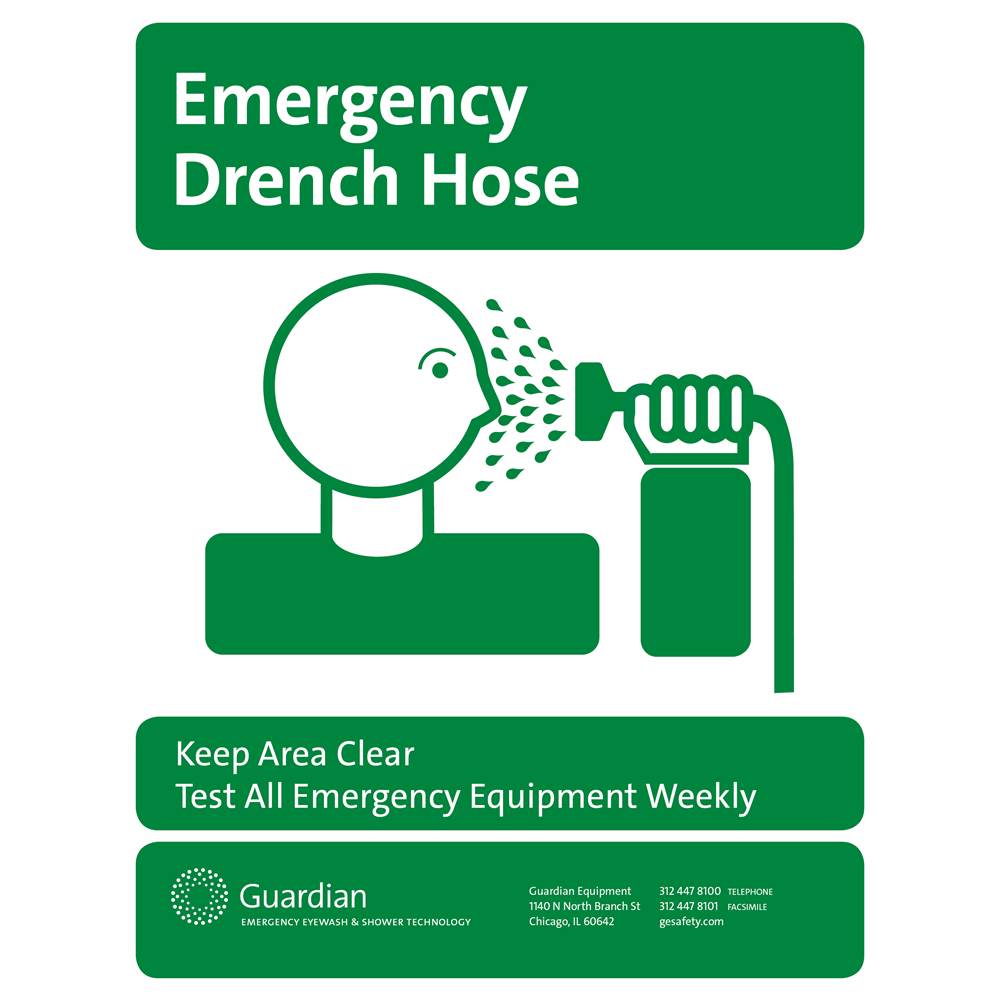 Guardian Equipment Emergency Drench Hose Sign