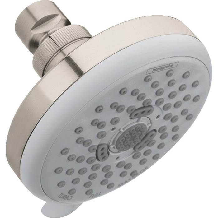Hansgrohe Croma 100 Showerhead E 3-Jet, 1.5 GPM in Brushed Nickel