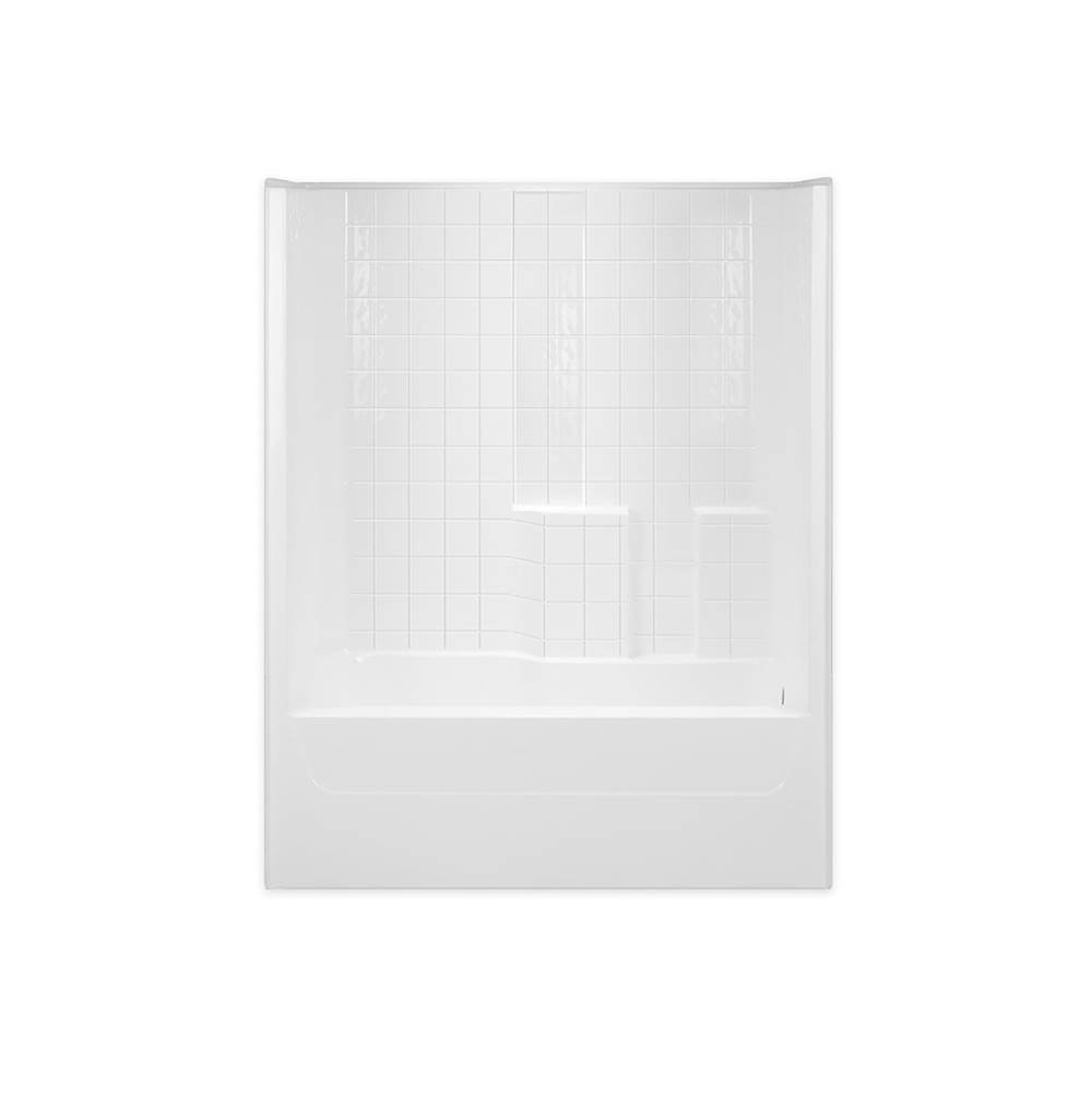 Hamilton Bathware Alcove AcrylX 32 x 60 x 74 Tub Shower in White Granite G3206TSTile