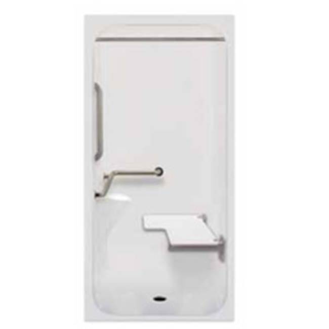 Hamilton Bathware Alcove Thermal Cast Acrylic 36 x 43 x 82 Shower in Biscuit A4136IBS