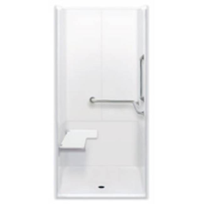 Hamilton Bathware Alcove AcrylX 37 x 41 x 78 Shower in Biscuit G3637IBS 3P RRF