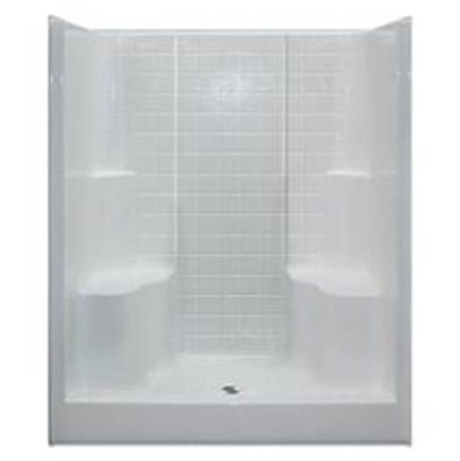 Hamilton Bathware Alcove AcrylX 36 x 60 x 75 Shower in Almond G6099SH2STile