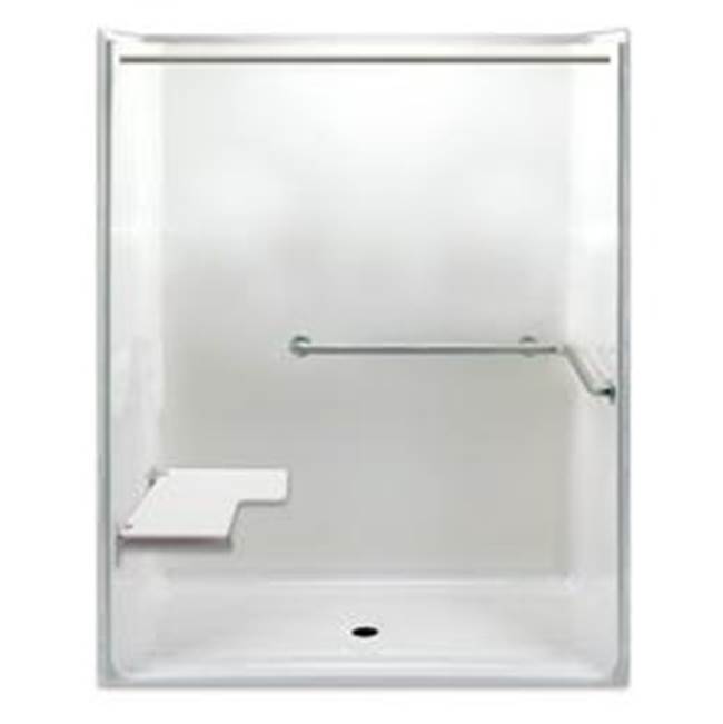 Hamilton Bathware Alcove AcrylX 36 x 62 x 77 Shower in Cotton Seed Granite G6237IBS
