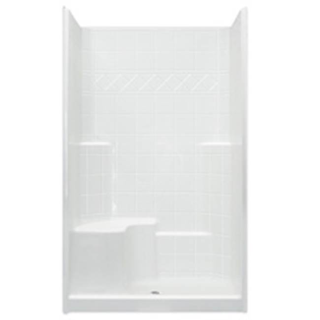 Hamilton Bathware Alcove 37 x 48 x 79 Shower in White MP 3648 SH 3P 1S 4.0