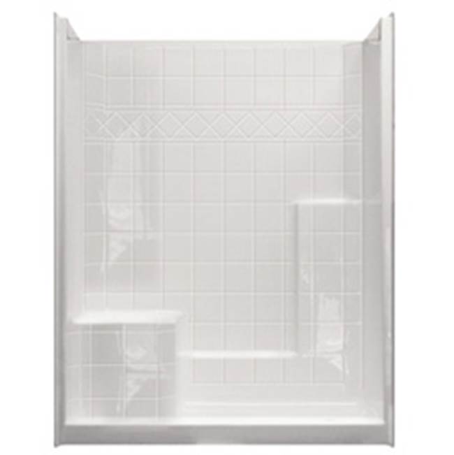 Hamilton Bathware Alcove Thermal Cast Acrylic 33 x 60 x 77 Shower in Starlight Granite CHM 6032 SH 1S 3P
