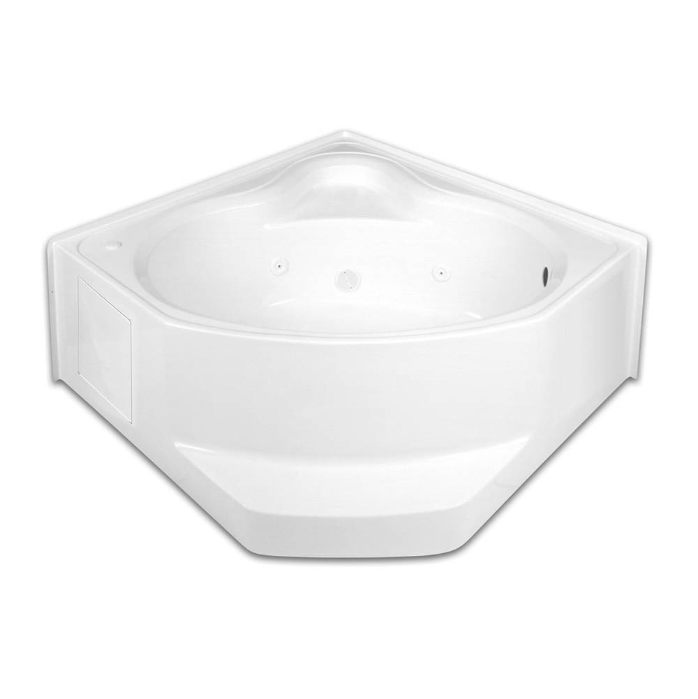 Hamilton Bathware Corner AcrylX 55 x 55 x 21 Bath in White G5454AP