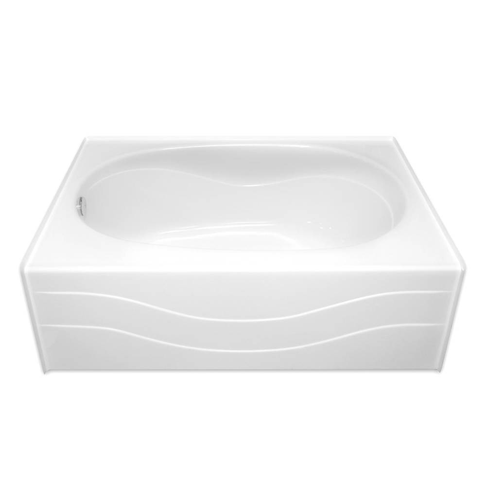 Hamilton Bathware Alcove AcrylX 60 x 42 x 20 Bath in White Granite G6042CS