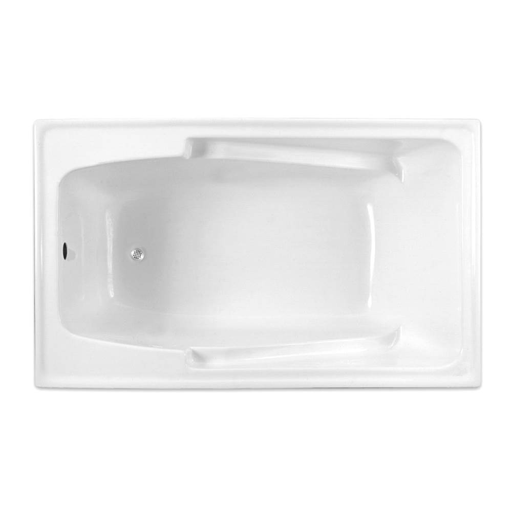 Hamilton Bathware Drop-in AcrylX 60 x 36 x 23 Bath in White Granite G3660TO