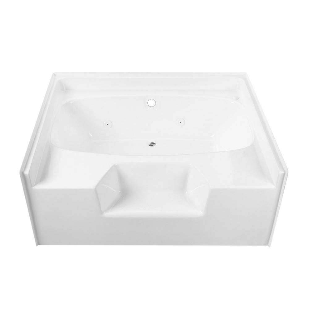 Hamilton Bathware Alcove AcrylX 59 x 48 x 25 Bath in White GGTWSTO