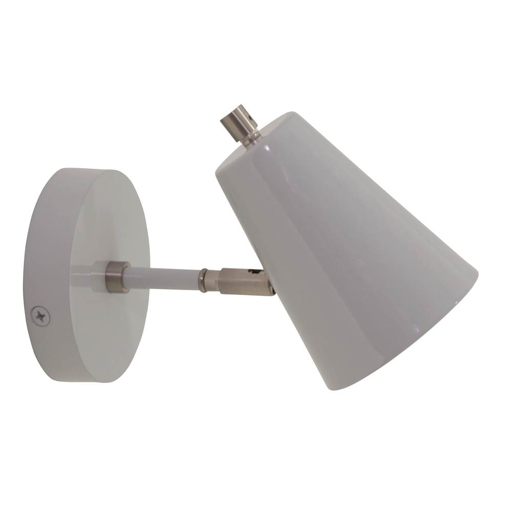 House Of Troy Kirby LED wall lamp in gray with satin nickel accents