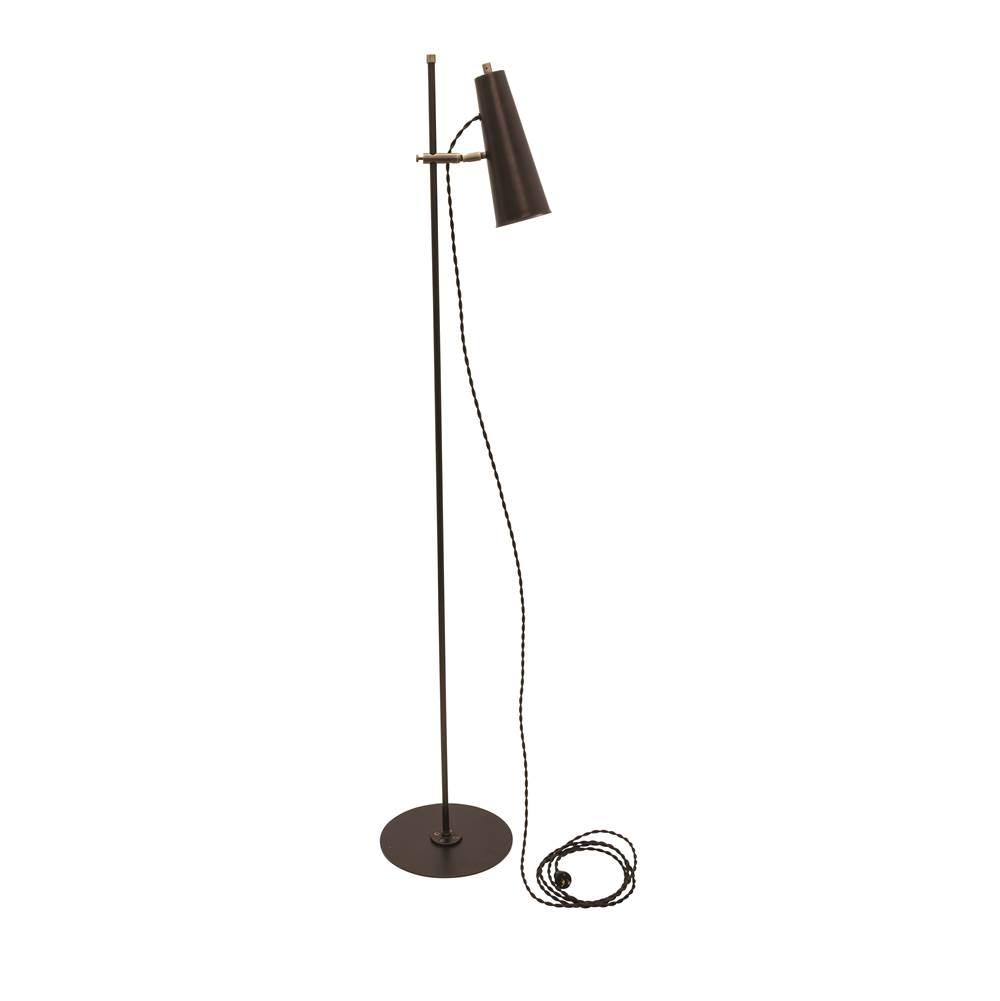 House Of Troy Norton Adjustable LED Floor Lamp in Chestnut Bronze with Antique Brass Accents
