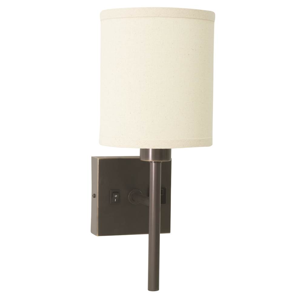 House Of Troy Wall Lamp in Oil Rubbed Bronze with Convenience Outlet