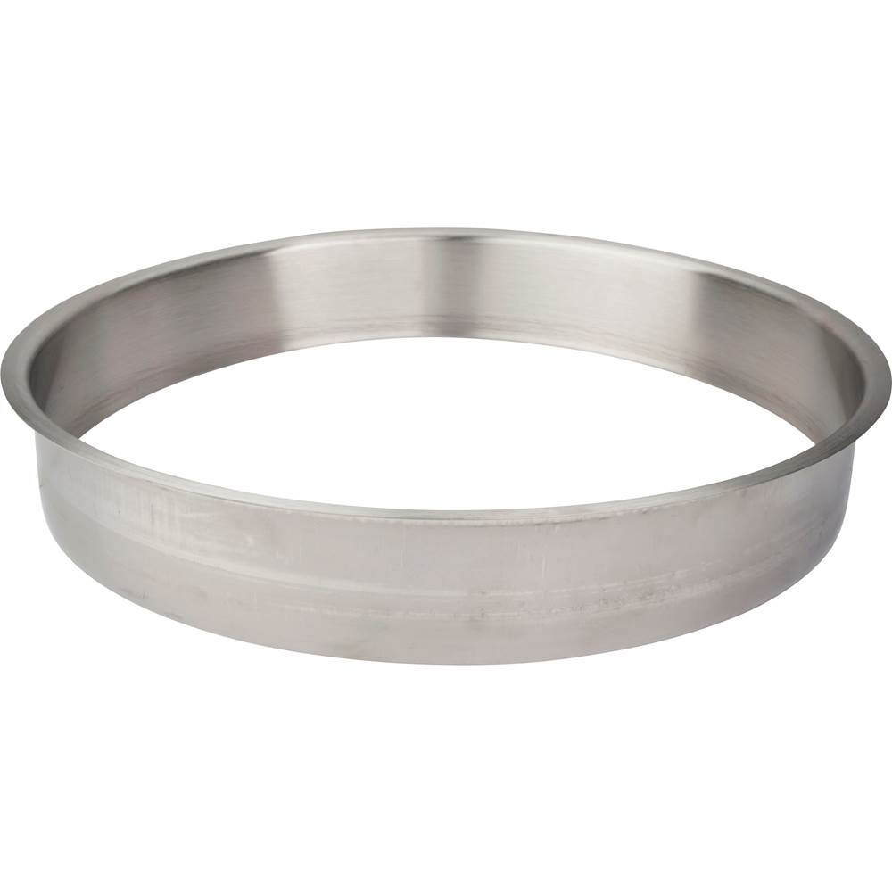 Hardware Resources 12'' Diameter 2'' Height Brushed Stainless Steel Trash Can Ring