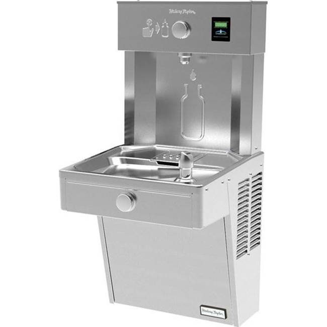 Halsey Taylor HydroBoost Vandal-Resistant Bottle Filling Station, and Single ADA Cooler, Non-Filtered Non-Refrigerated Stainless