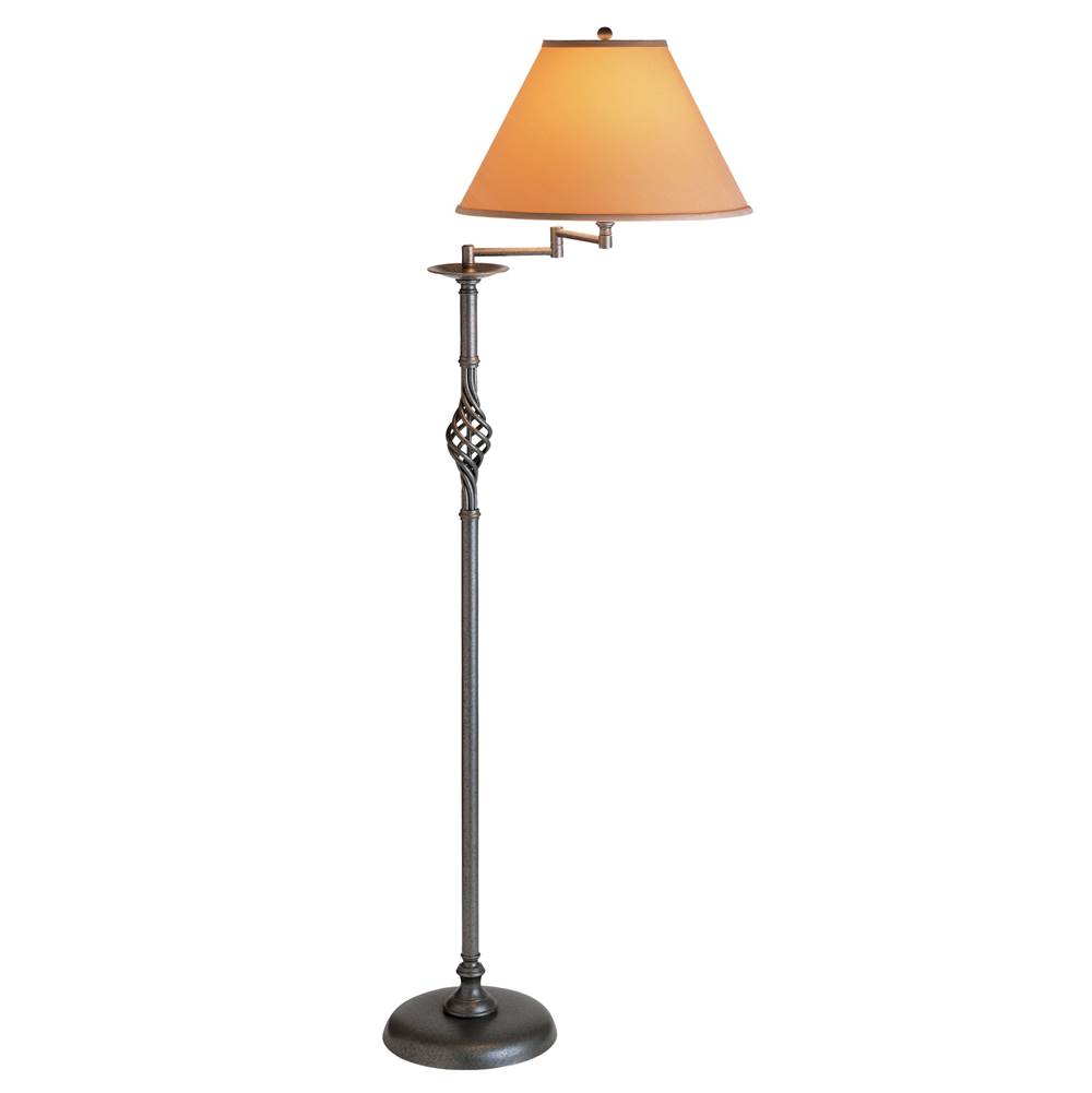 Hubbardton Forge Twist Basket Swing Arm Floor Lamp, 242160-SKT-86-SL1655