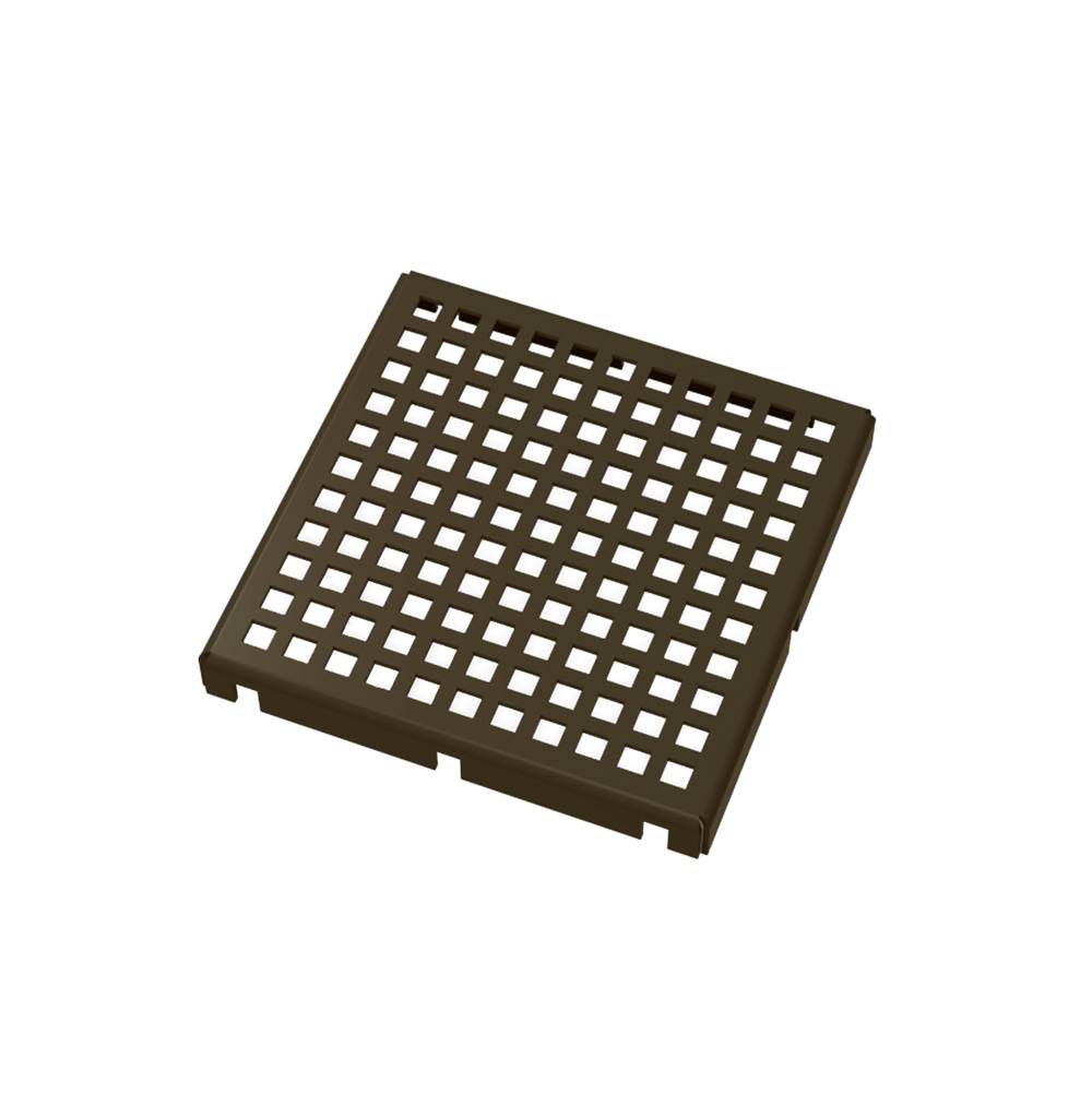 Infinity Drain 5''x5'' LQ5 Squares Pattern Top Plate in Oil Rubbed Bronze
