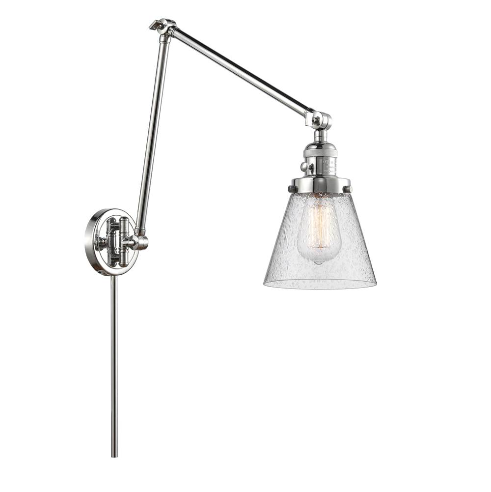 Brushed Satin Nickel Innovations 238-SN-G42-LED 1 Light Vintage Dimmable LED Swing Arm 