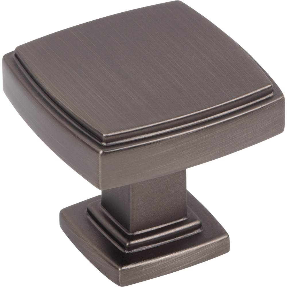 Jeffrey Alexander 1-1/4'' Overall Length Brushed Pewter Square Renzo Cabinet Knob