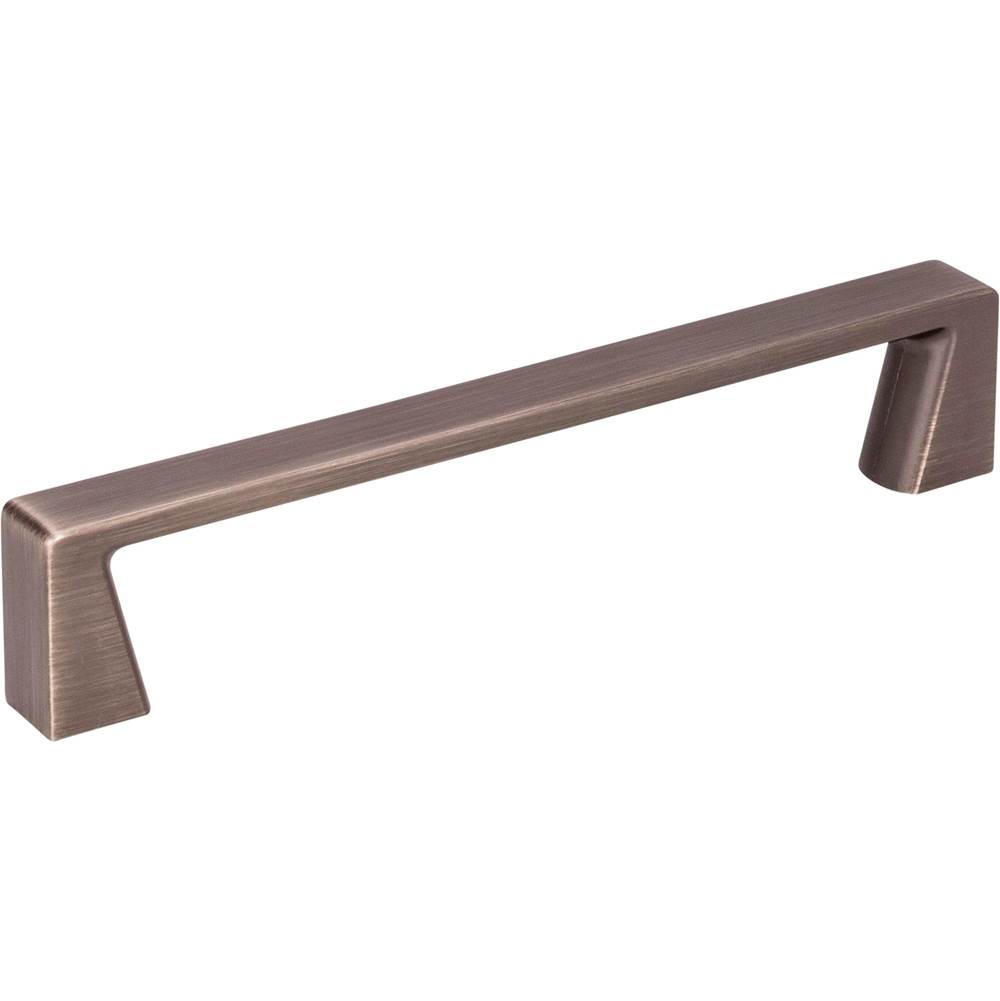 Jeffrey Alexander 128 mm Center-to-Center Brushed Pewter Square Boswell Cabinet Pull