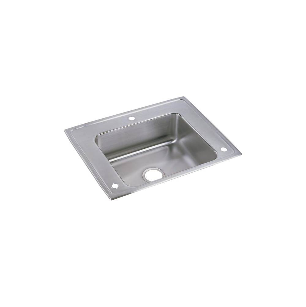 Just Manufacturing Stainless Steel 28'' x 22'' x 6-1/2'' FR4-Hole Single Bowl Drop-in Classroom ADA Sink