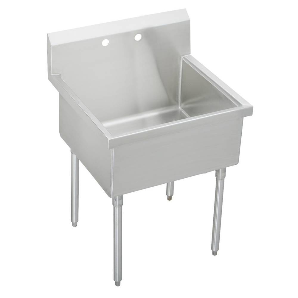 Just Manufacturing Stainless Steel 39'' x 27-1/2'' x 14'' Floor Mount Single 1-Hole Scullery Sink w/coved corners