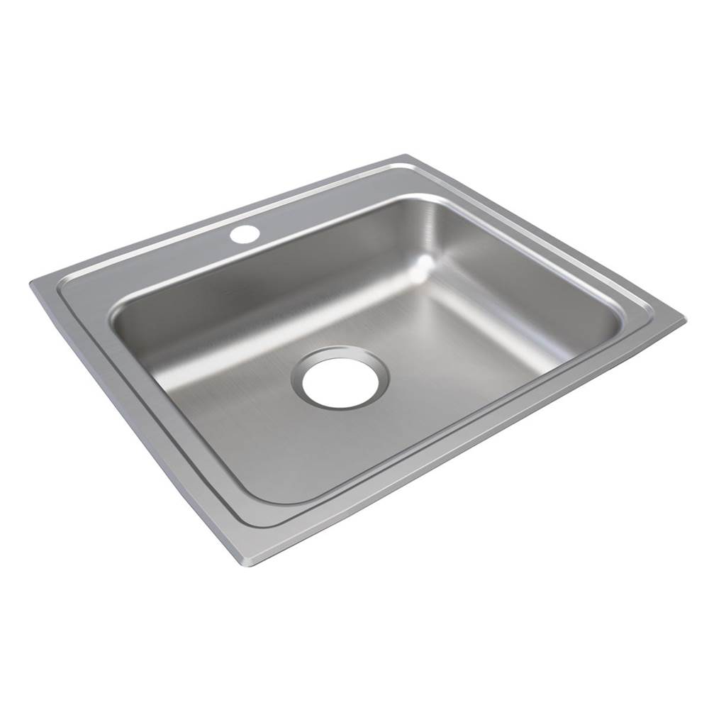 Just Manufacturing Stainless Steel 22'' x 19-1/2'' x 5-1/2'' 3-Hole Single Bowl Drop-in ADA Sink