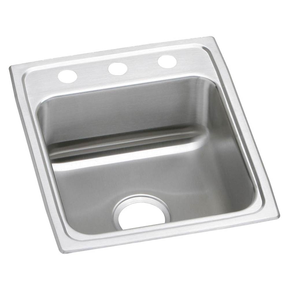 Just Manufacturing Stainless Steel 17'' x 20'' x 5'' 3-Hole Single Bowl Drop-in ADA Sink